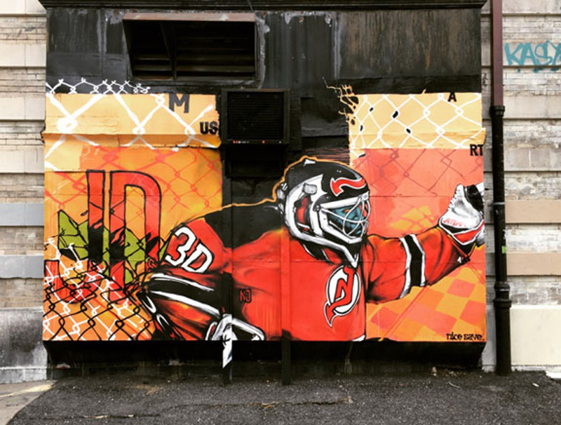 mural in Jersey City by artist unknown.