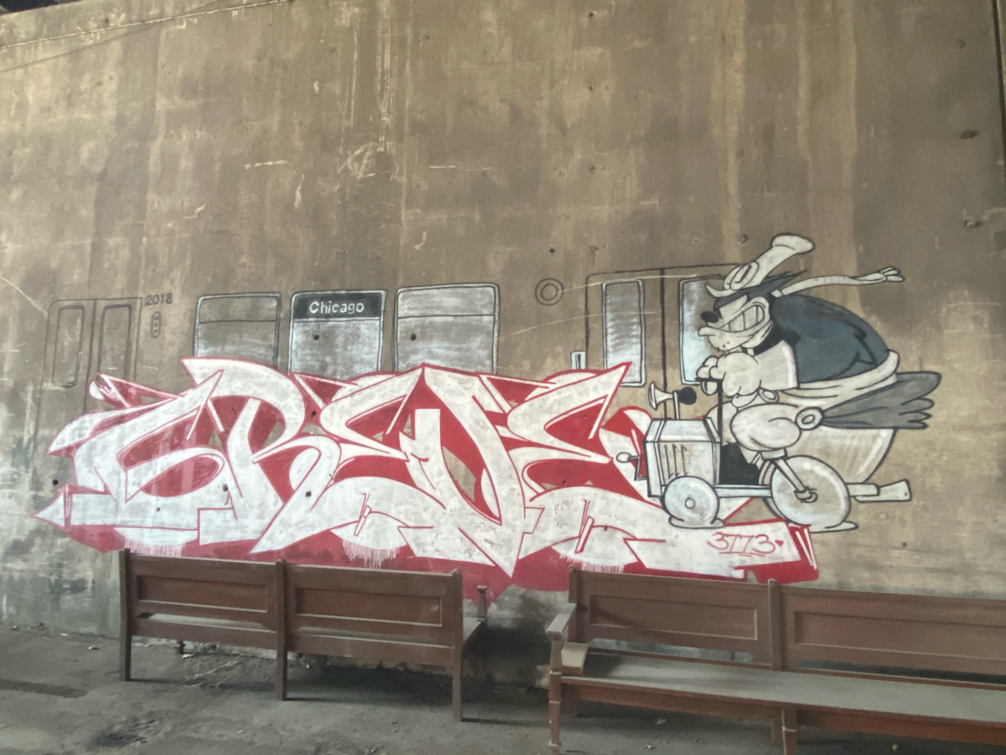 mural in Chicago by artist Greve.