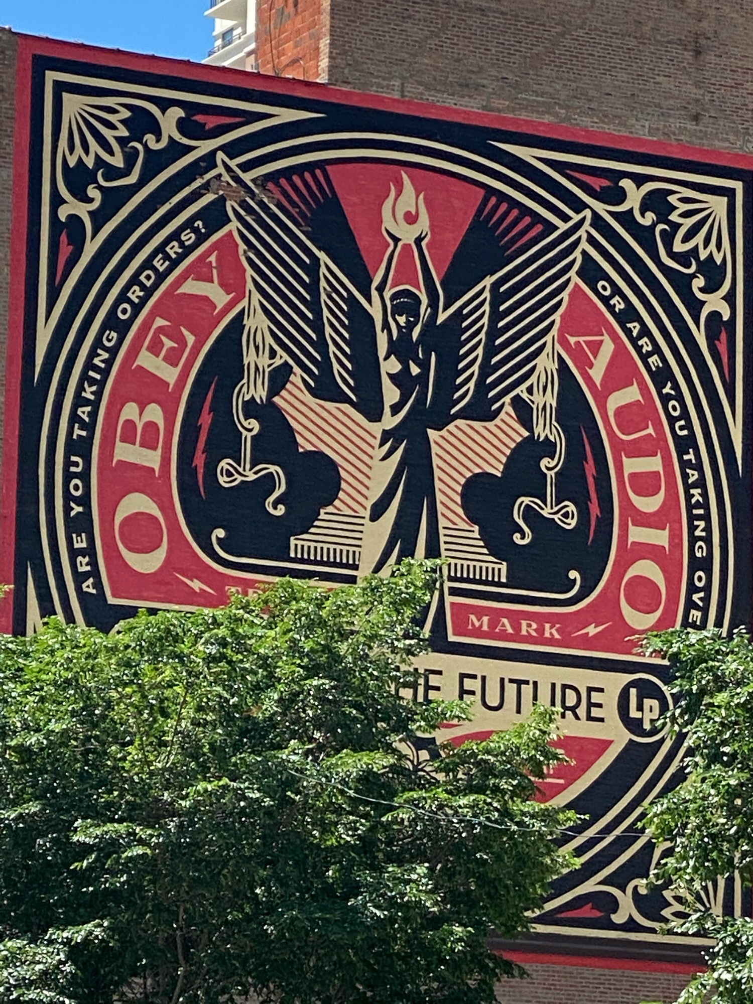 mural in Chicago by artist Shepard Fairey.