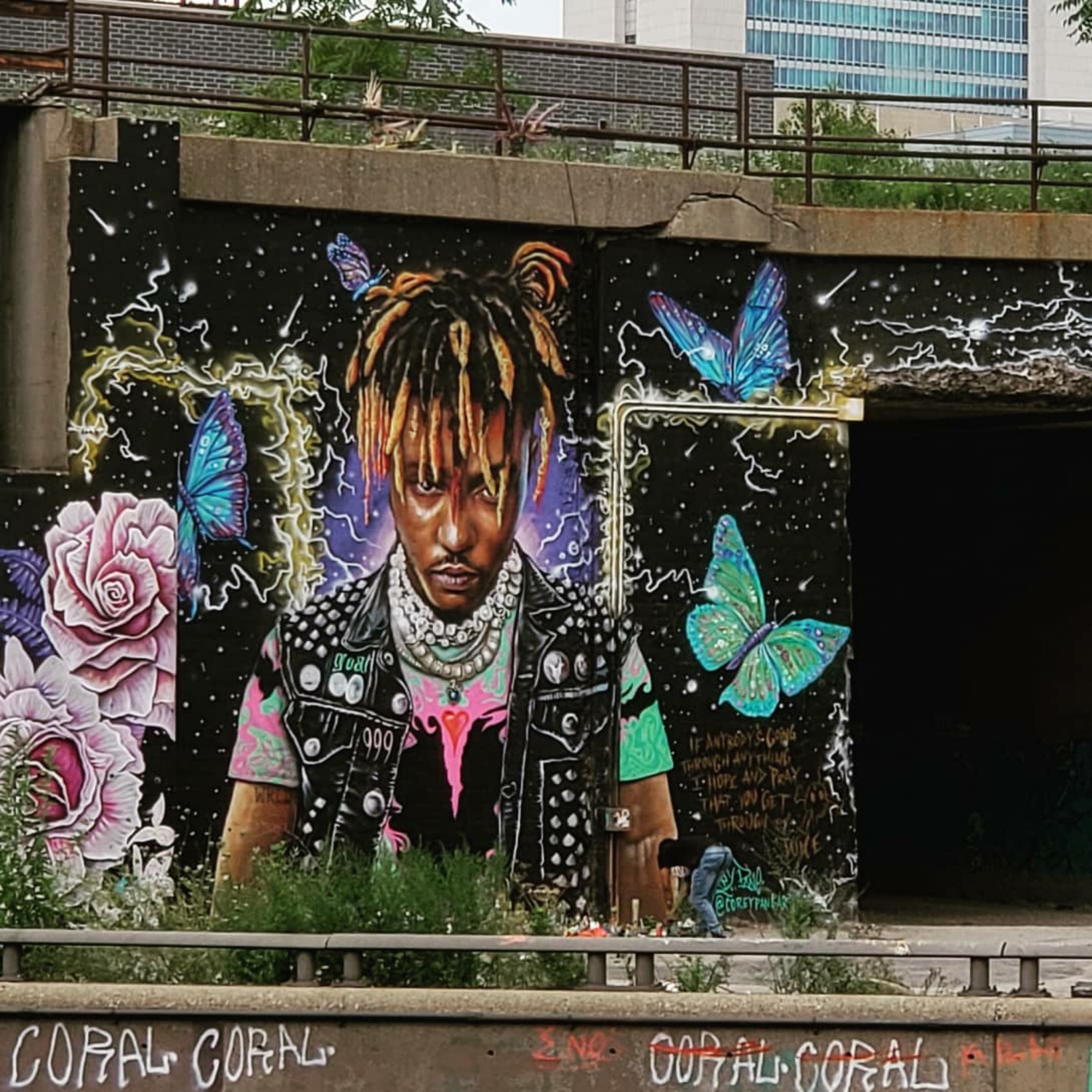 mural in Chicago by artist Corey Pane. Tagged: Juice Wrld, music