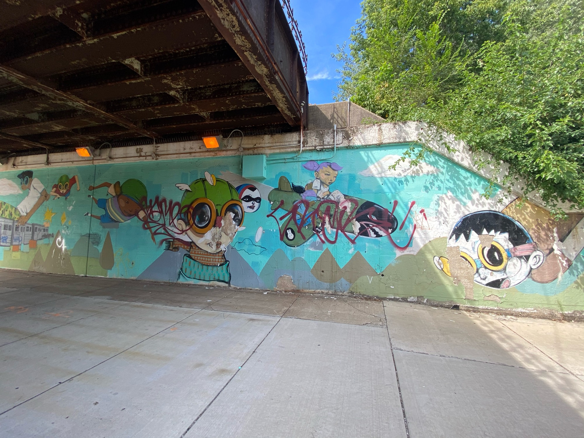 mural in Chicago by artist Hebru Brantley. Tagged: character