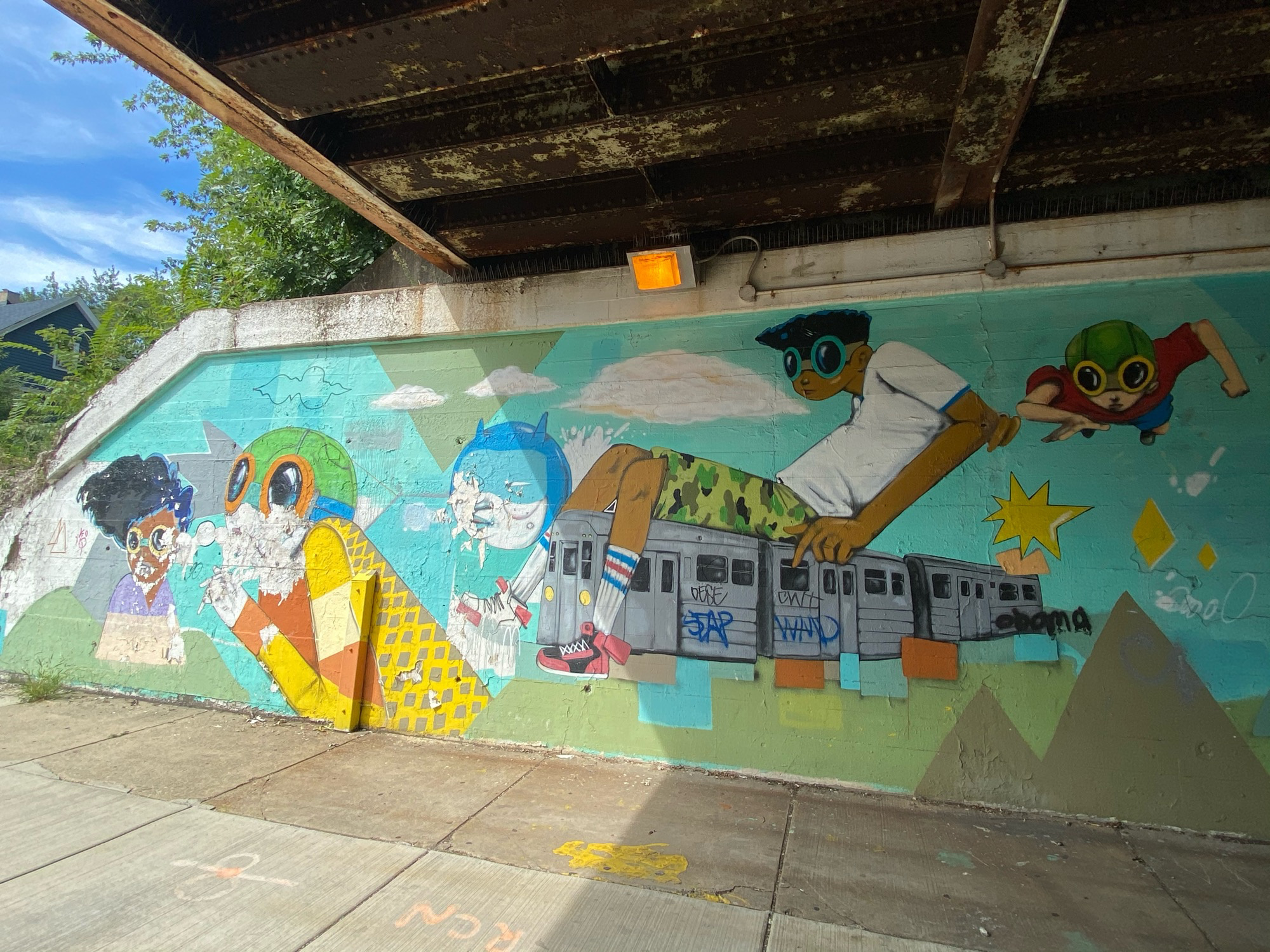 mural in Chicago by artist Hebru Brantley. Tagged: character