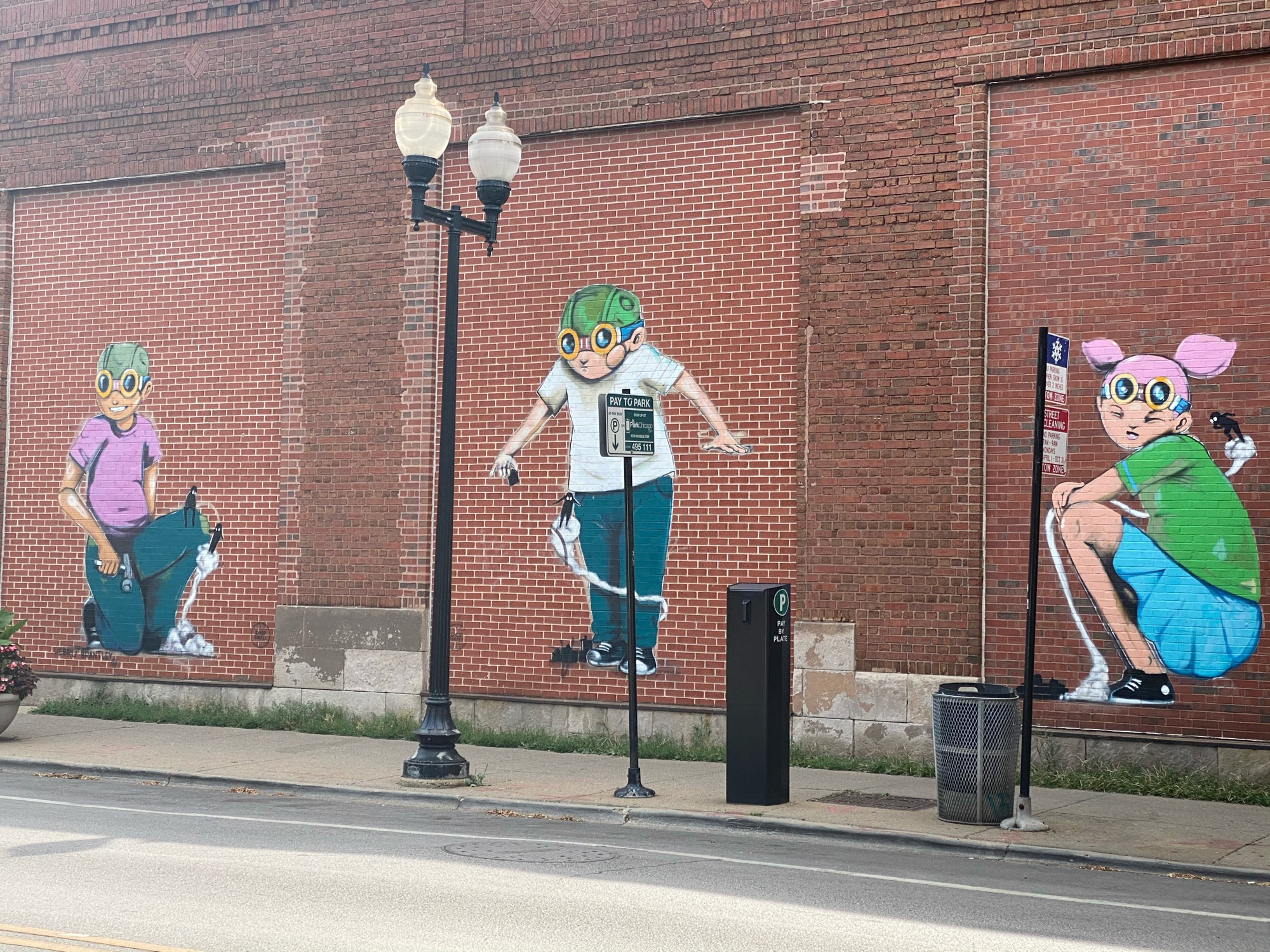 mural in Chicago by artist Hebru Brantley. Tagged: character