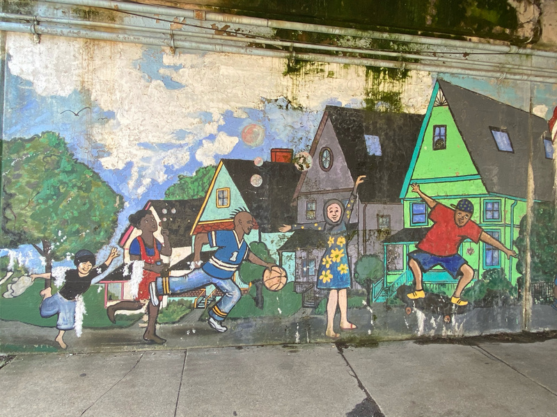 mural in Evanston by artist unknown.