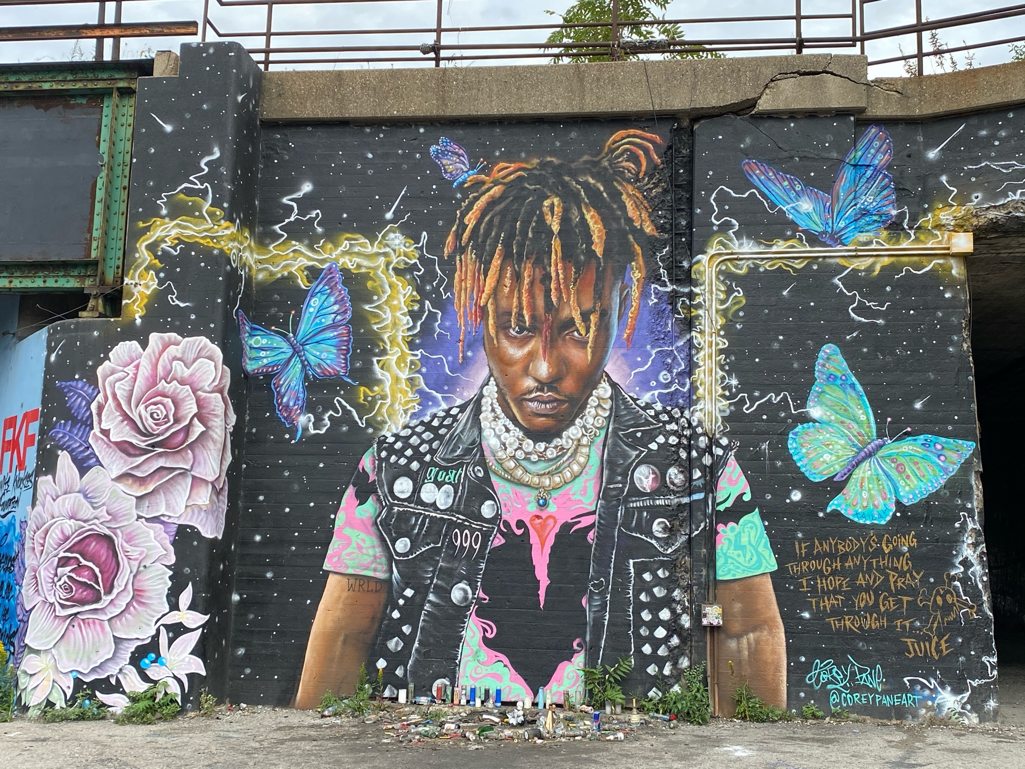 mural in Chicago by artist Corey Pane. Tagged: Juice Wrld, music