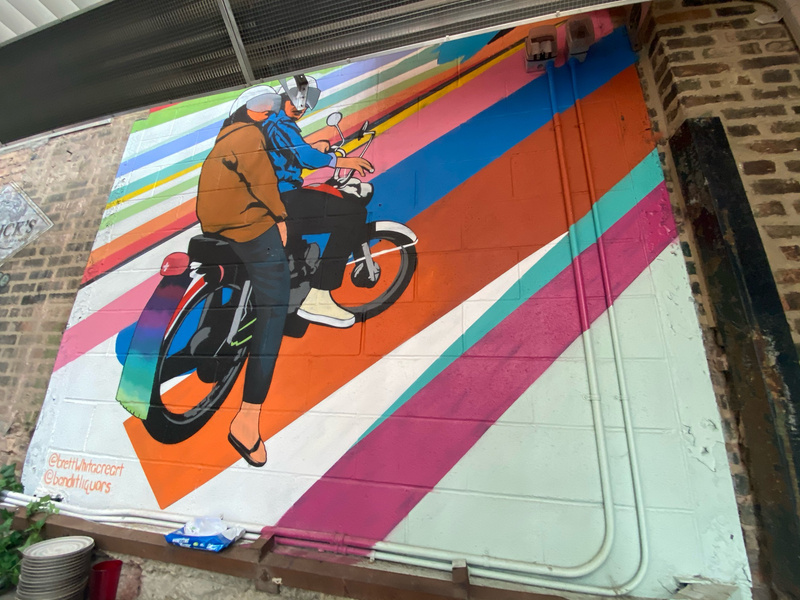 mural in Chicago by artist Brett Whitacre.