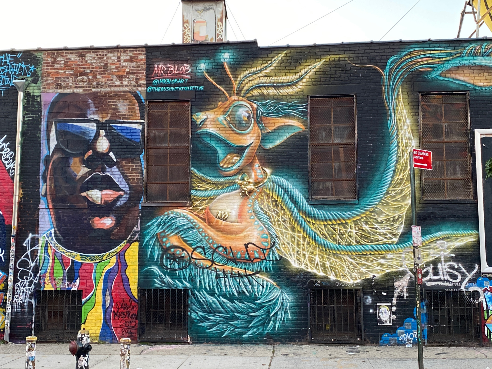 mural in Brooklyn by artist Mr.Blob.