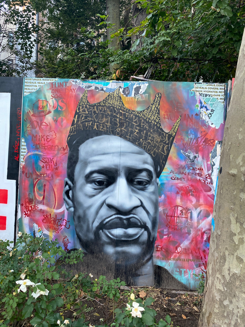 mural in New York by artist Will Power. Tagged: George Floyd