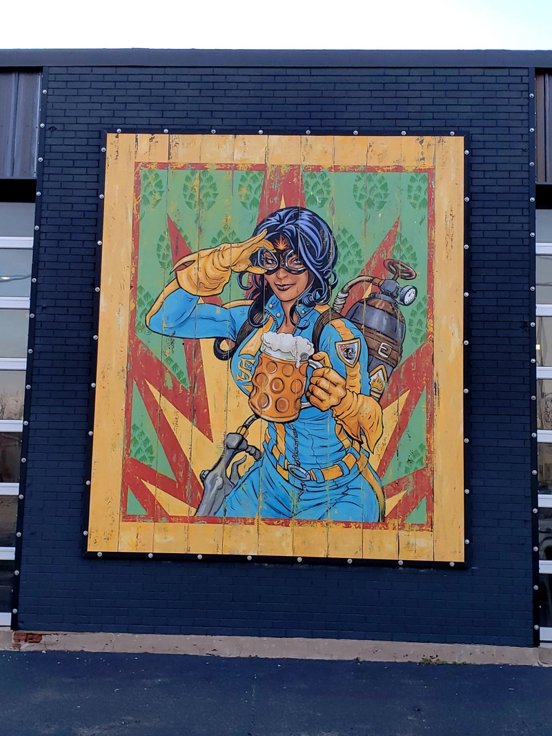 mural in Schiller Park by artist unknown.