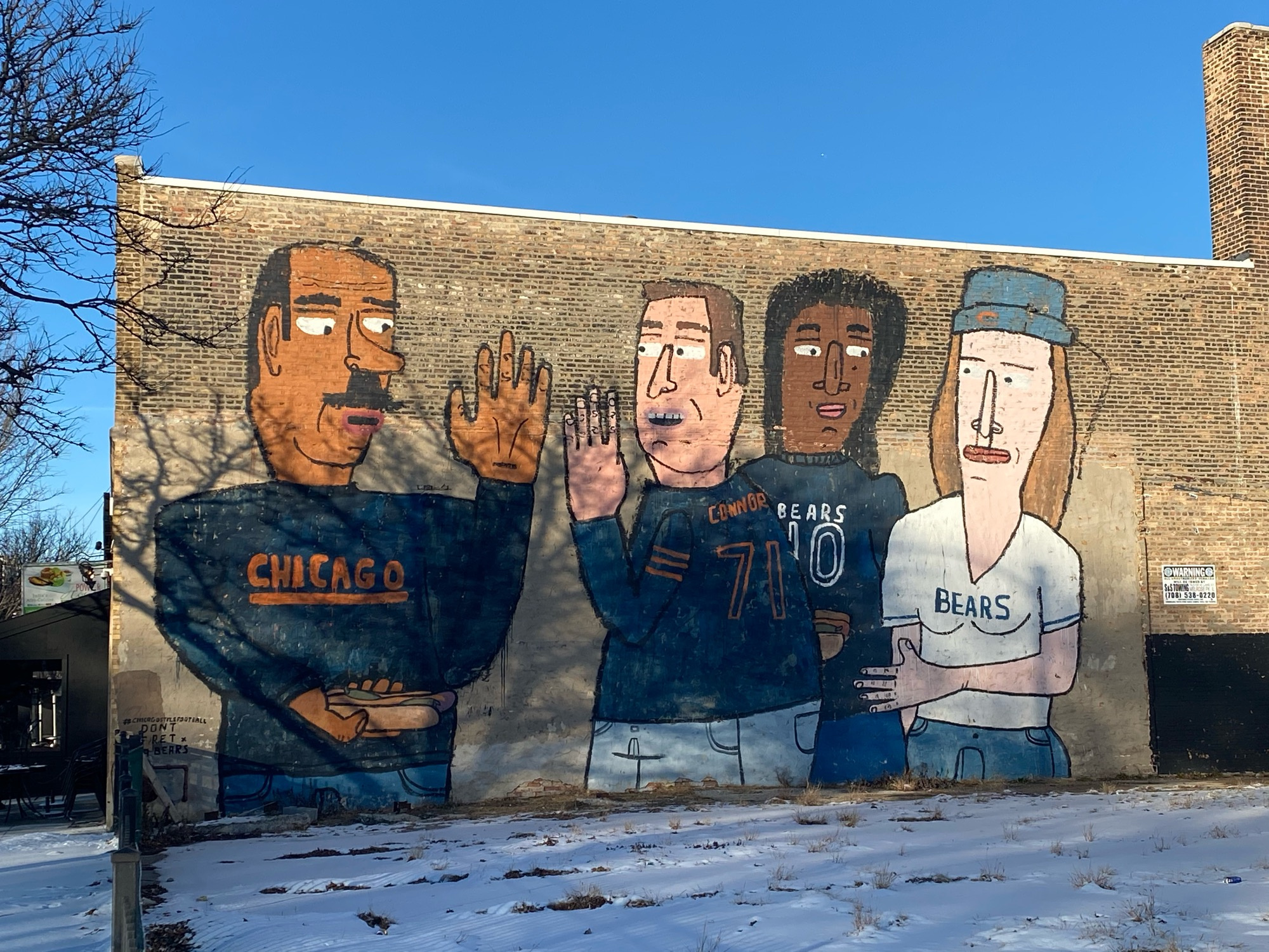 mural in Chicago by artist Dont Fret. Tagged: Chicago Bears, sports