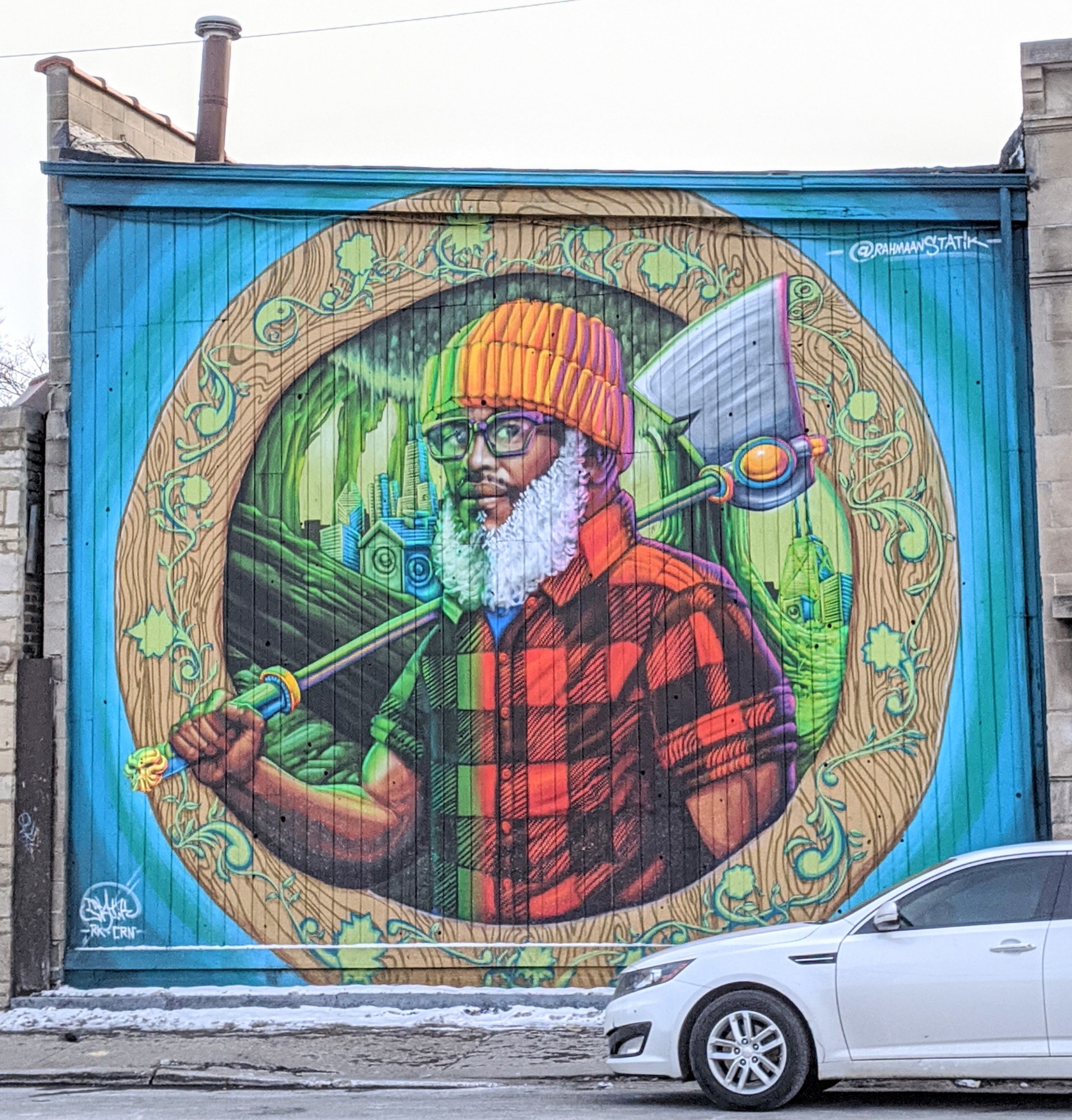 mural in Chicago by artist Rahmaan Statik.