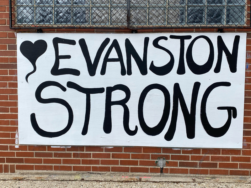 mural in Evanston by artist unknown.