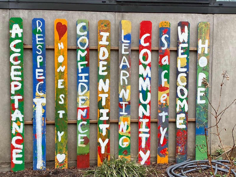 mural in Evanston by artist unknown.