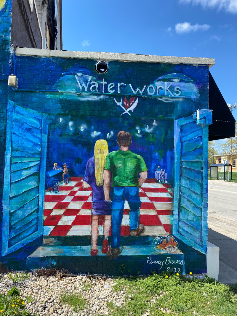 mural in Lyons by artist unknown.