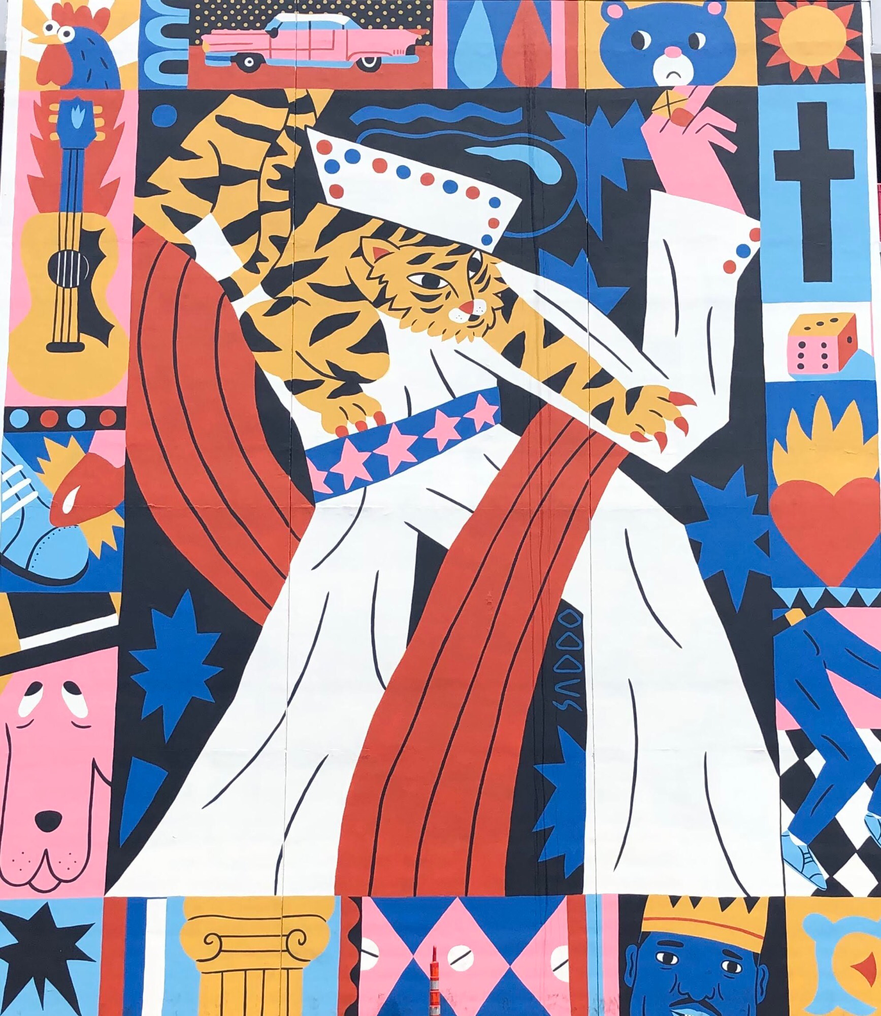 mural in Las Vegas by artist Saddo.