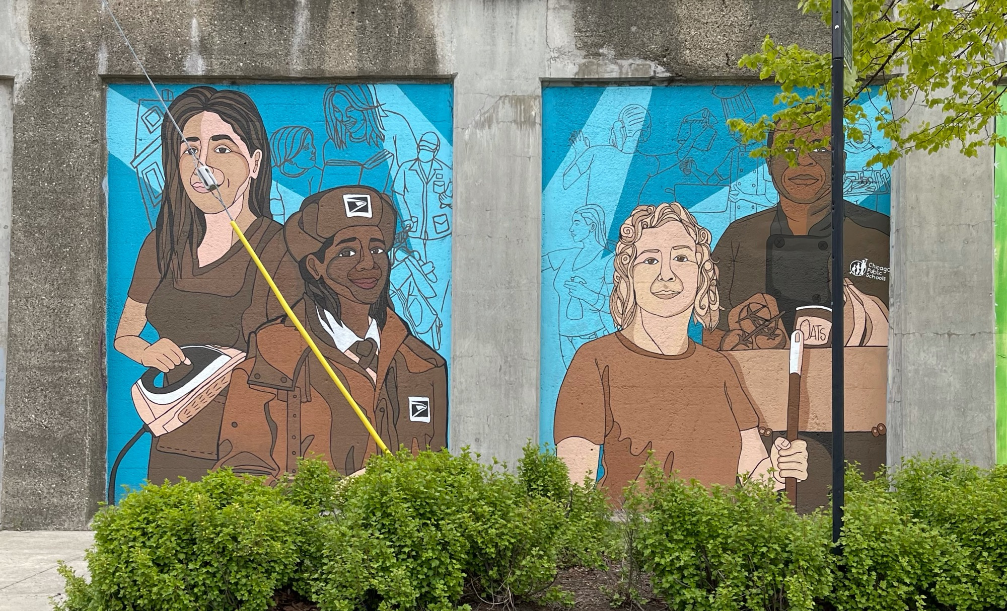 mural in Chicago by artist Sam Kirk.