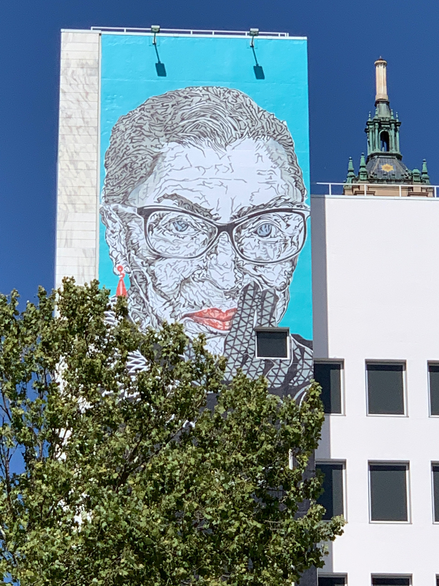 mural in San Jose by artist Chuba Oyolu. Tagged: Ruth Bader Ginsburg