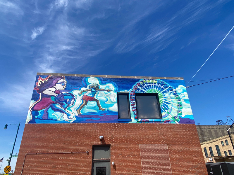 mural in West Allis by artist Jason Watts.