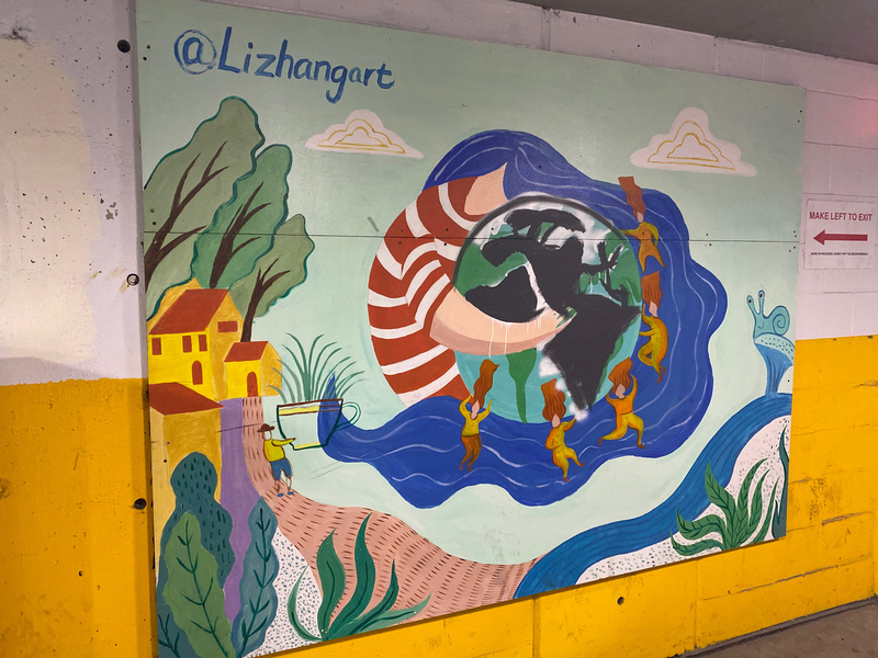 mural in New York by artist Li Zhang.