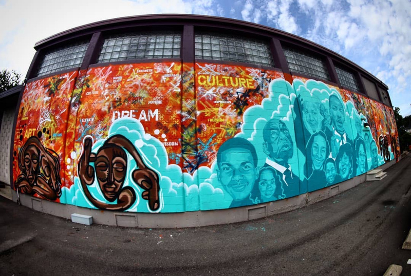 mural in Columbus by artist unknown.