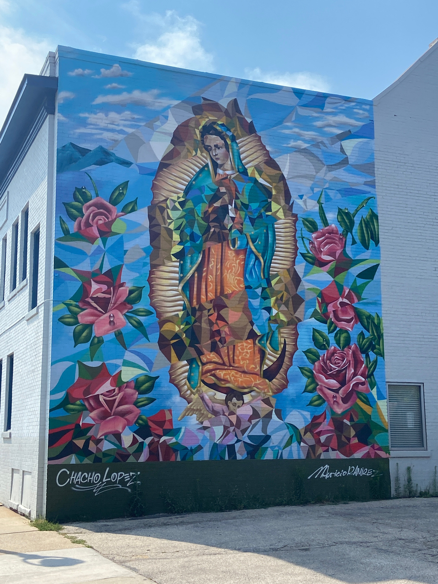 mural in Milwaukee by artist Mauricio Ramirez. Tagged: virgin of guadalupe