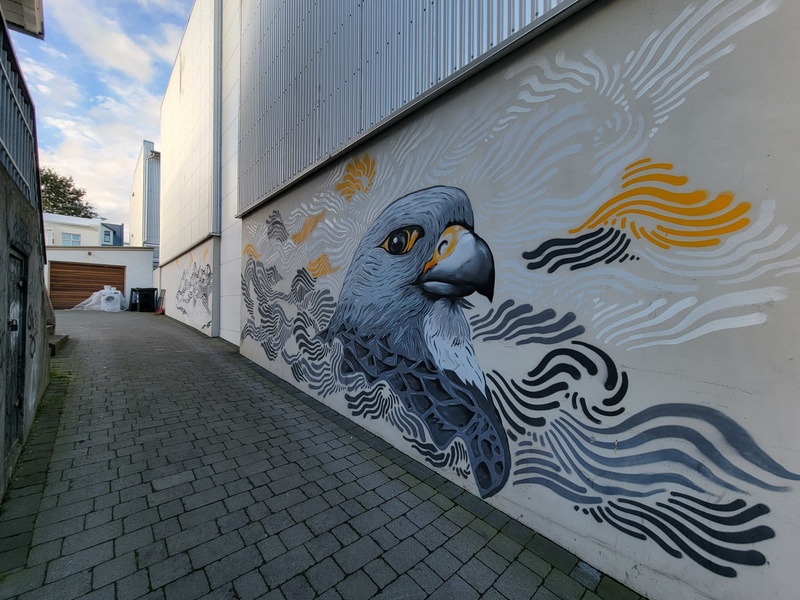mural in Reykjavík by artist unknown.