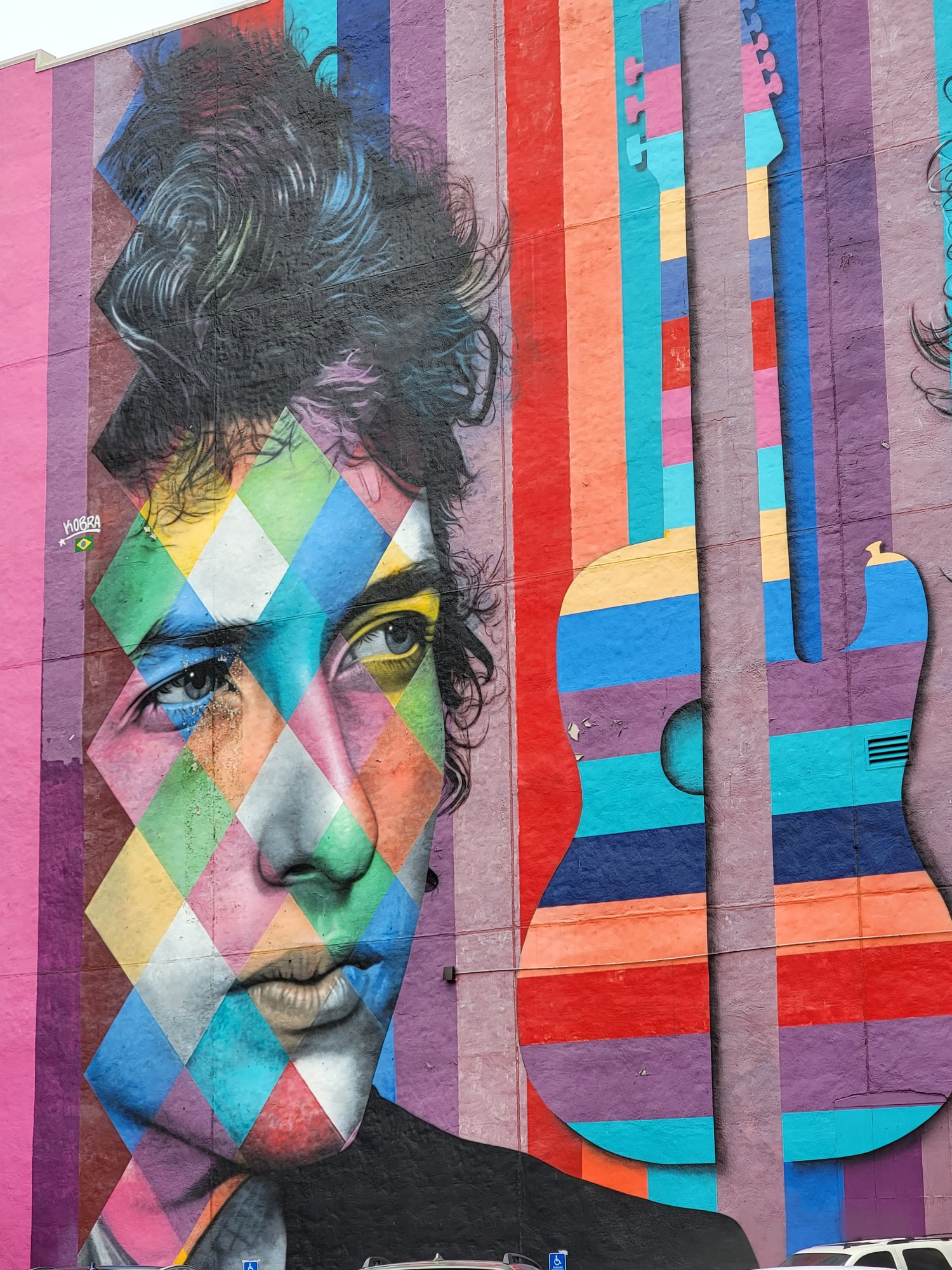 mural in Minneapolis by artist Eduardo Kobra. Tagged: Bob Dylan, music
