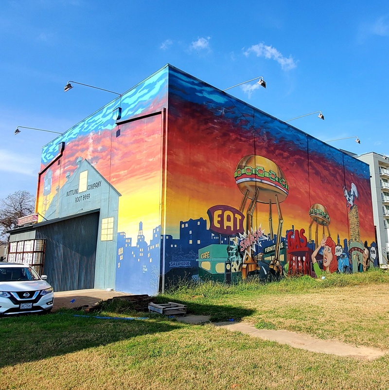 mural in Waco by artist unknown.