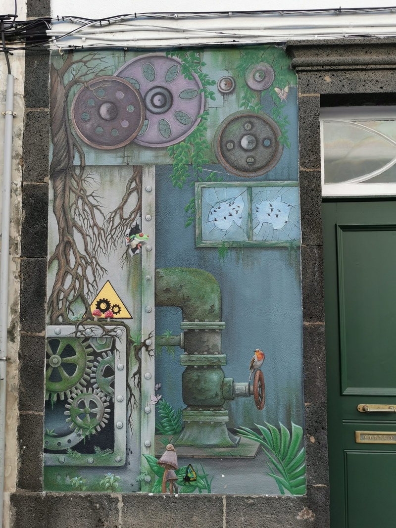 mural in Ponta Delgada by artist unknown.