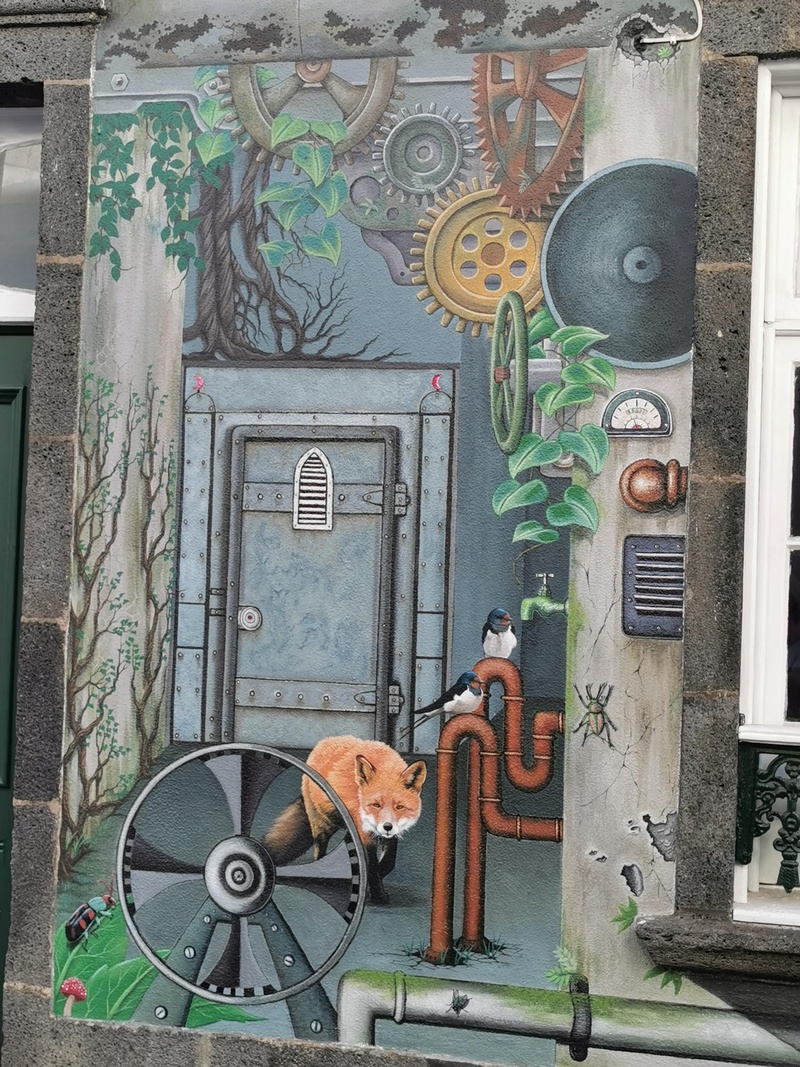 mural in Ponta Delgada by artist unknown.