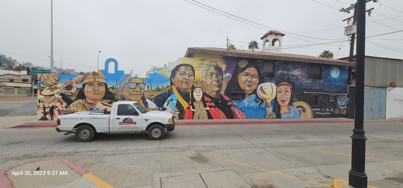 mural in Ensenada by artist unknown.