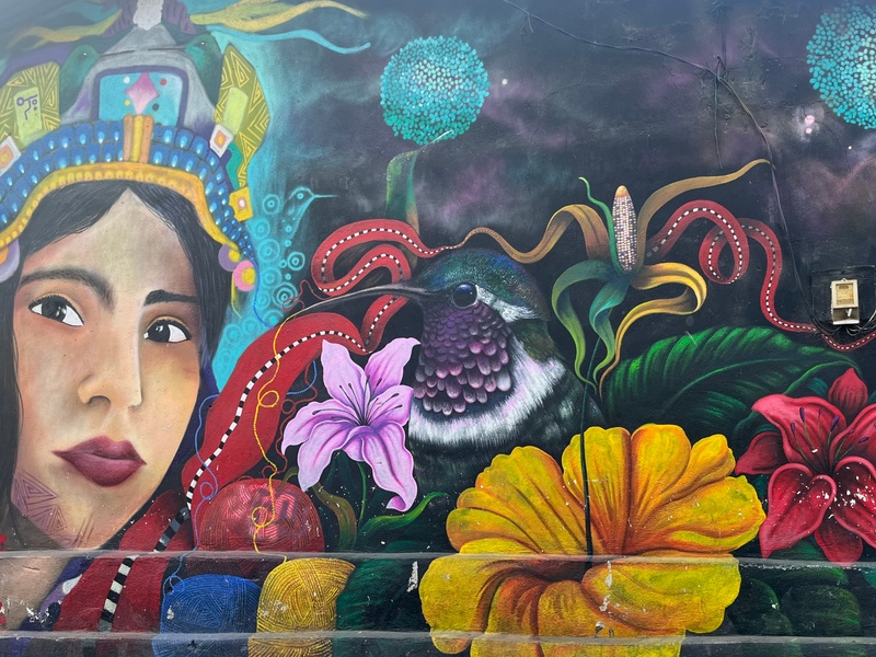 mural in San Pedro La Laguna by artist unknown.