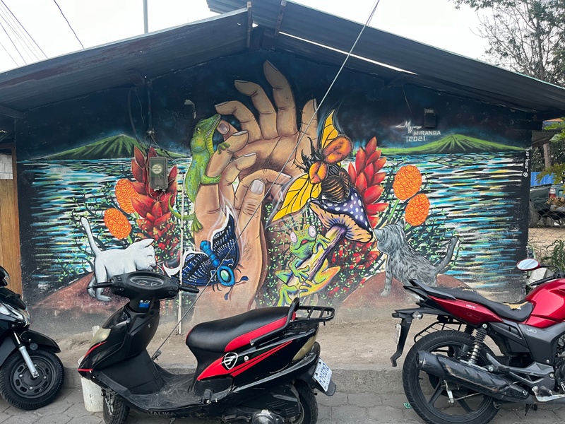 mural in San Pedro La Laguna by artist unknown.