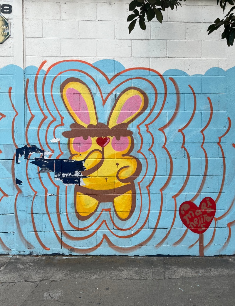 mural in Ciudad de Guatemala by artist MarÃa Ñejitos.