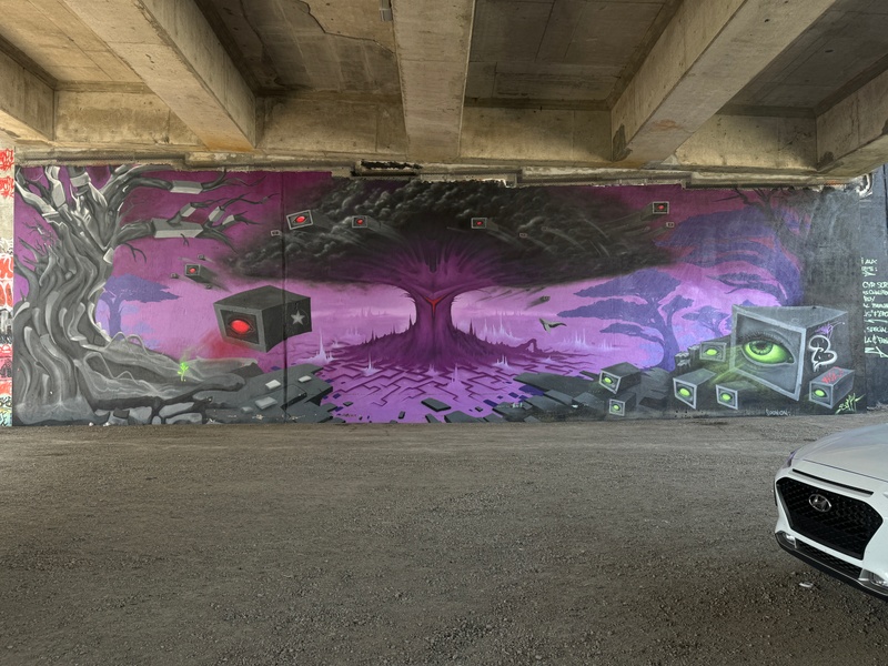 mural in QuΓ©bec by artist unknown.