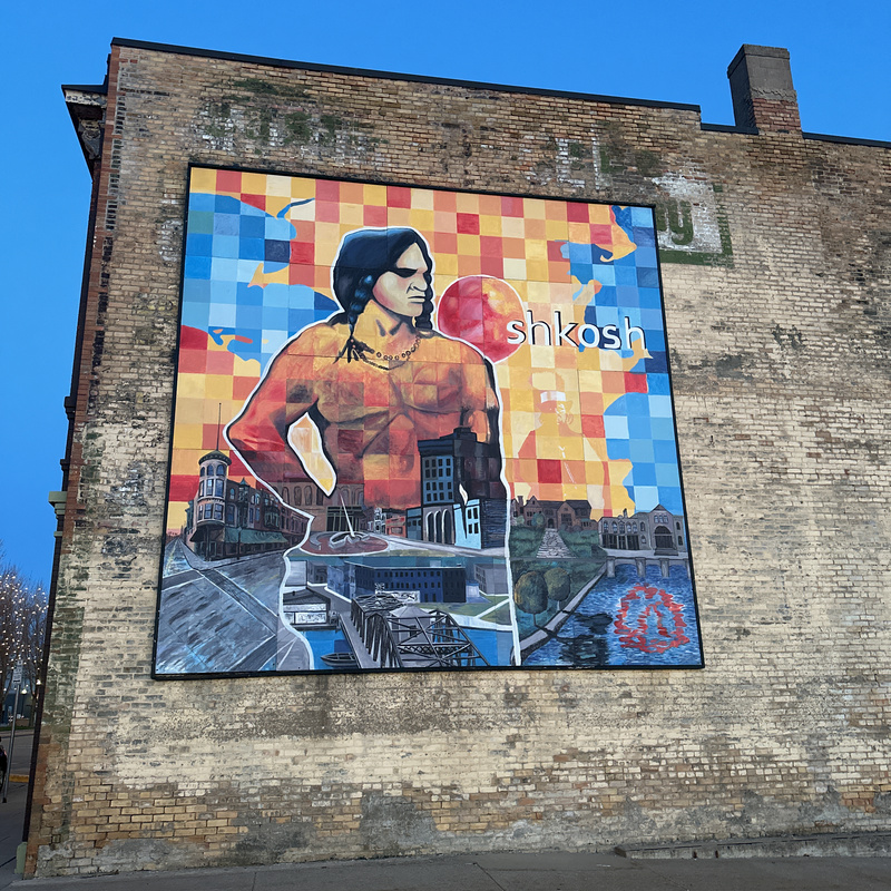 mural in Oshkosh by artist unknown.