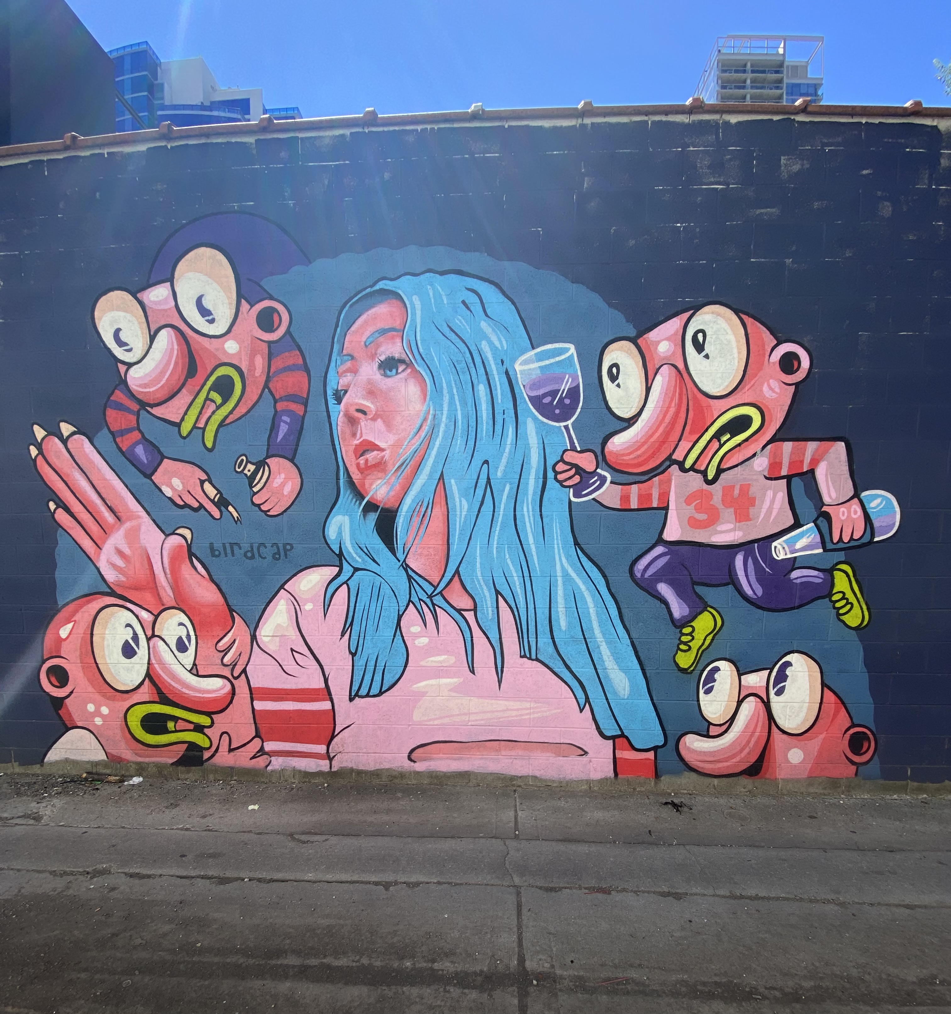 mural in Chicago by artist Birdcap.