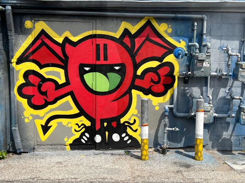 mural in Windsor by artist unknown.