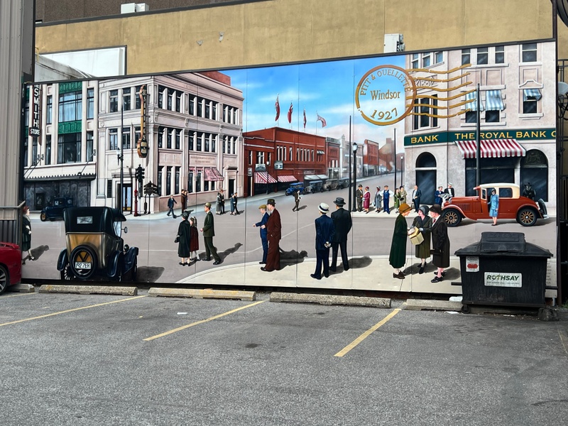mural in Windsor by artist unknown.