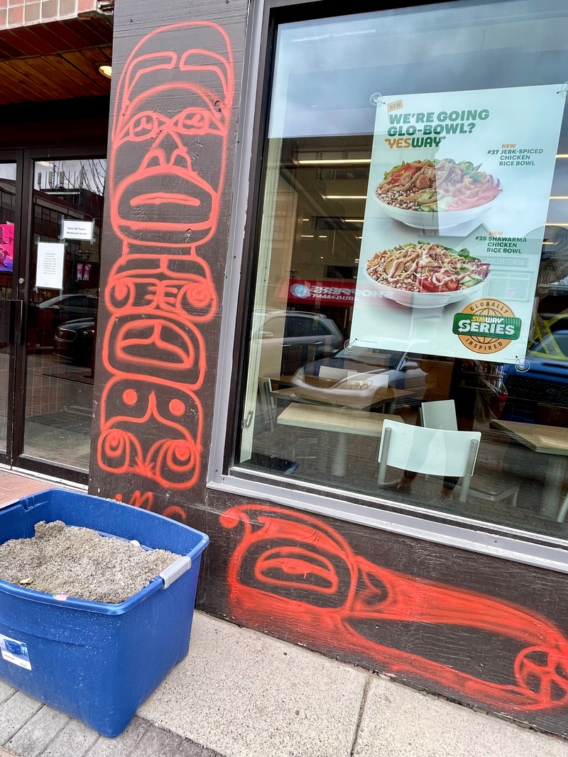 mural in Whitehorse by artist unknown.