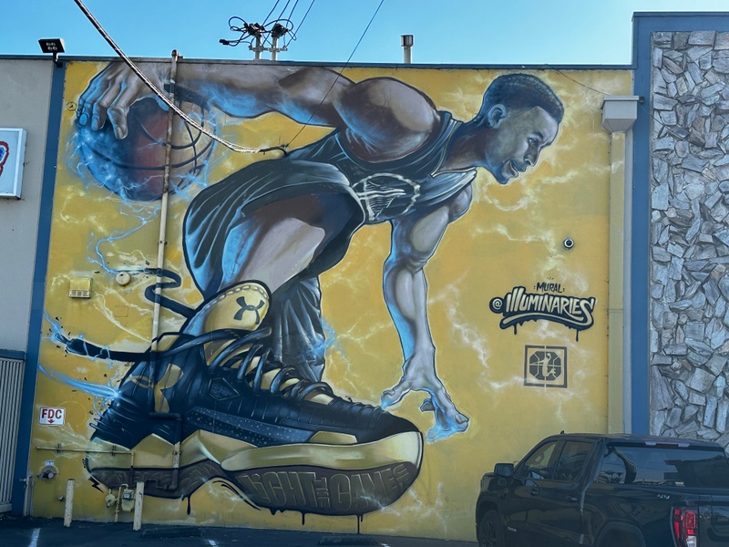 mural in Oakland by artist illuminaries. Tagged: NBA, Stephen Curry