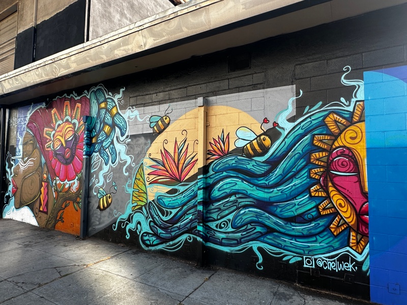 mural in Oakland by artist Chelwek Chela.