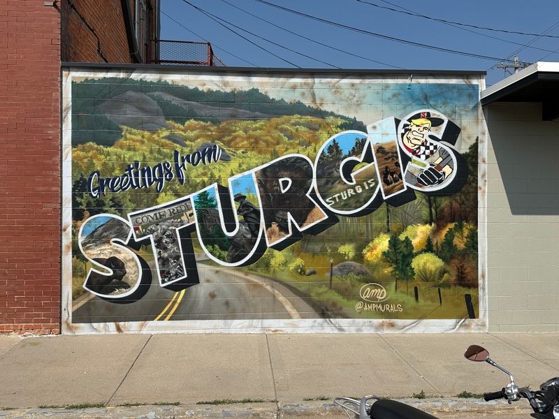 mural in Sturgis by artist unknown.