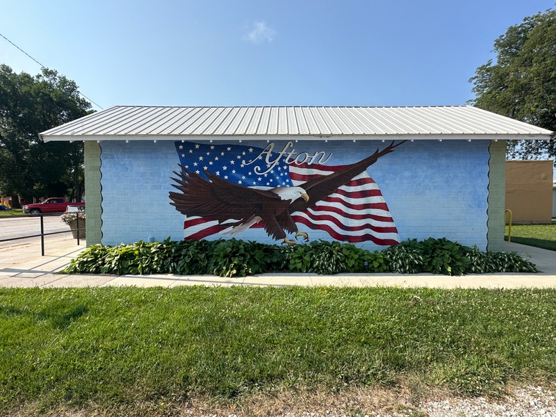 mural in Afton by artist unknown.