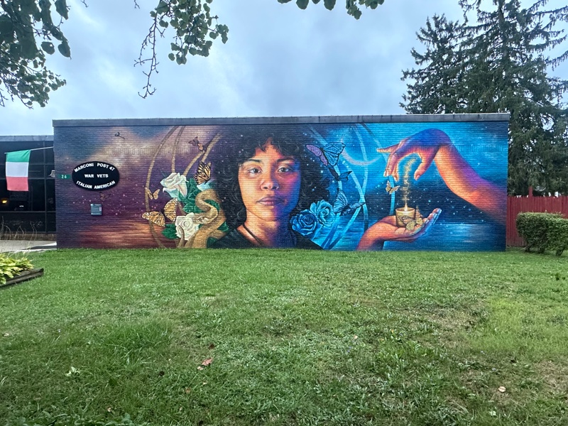 mural in Corning by artist unknown.