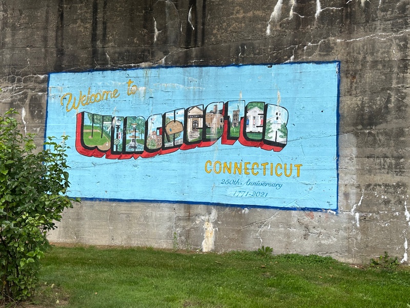 mural in Winsted by artist unknown.