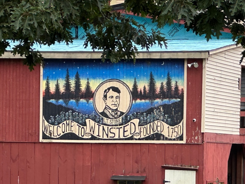 mural in Winsted by artist unknown.