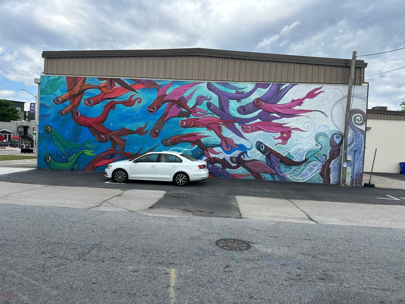 mural in Greenville by artist unknown.