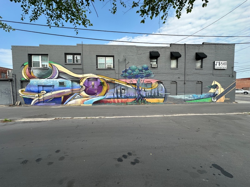 mural in Kinston by artist unknown.