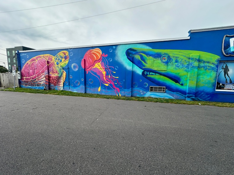 mural in Carolina Beach by artist unknown.